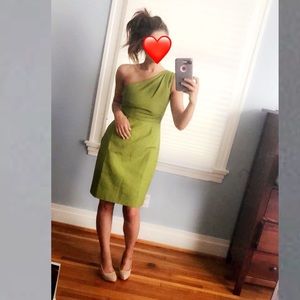Green one-shoulder J.Crew dress